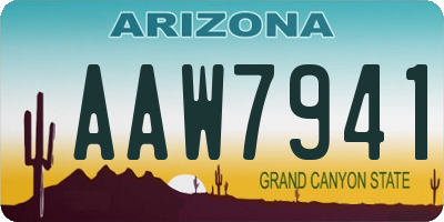 AZ license plate AAW7941