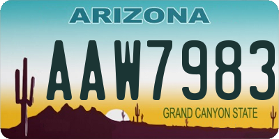AZ license plate AAW7983