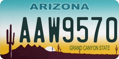 AZ license plate AAW9570