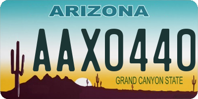 AZ license plate AAX0440