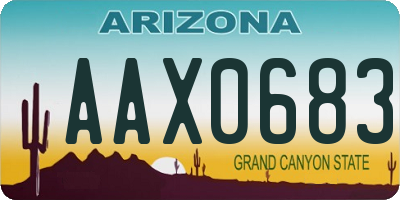 AZ license plate AAX0683