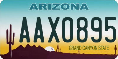 AZ license plate AAX0895