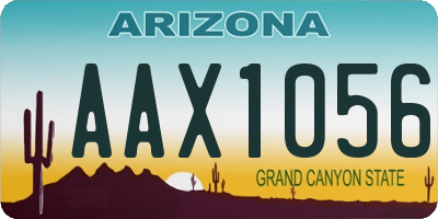 AZ license plate AAX1056