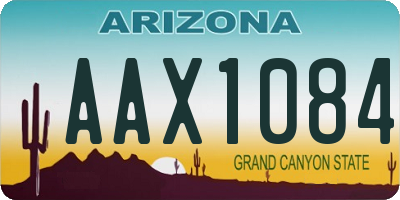 AZ license plate AAX1084