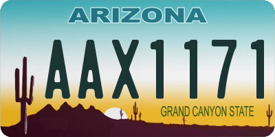 AZ license plate AAX1171