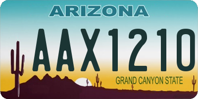 AZ license plate AAX1210