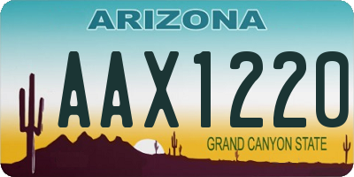 AZ license plate AAX1220