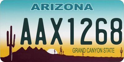 AZ license plate AAX1268
