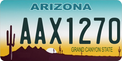 AZ license plate AAX1270