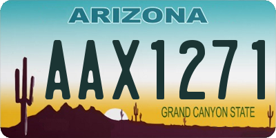 AZ license plate AAX1271