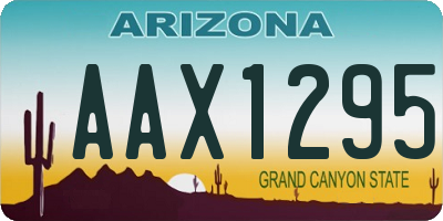 AZ license plate AAX1295