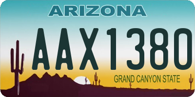 AZ license plate AAX1380