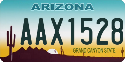 AZ license plate AAX1528