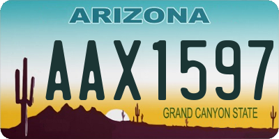 AZ license plate AAX1597