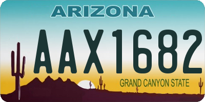 AZ license plate AAX1682