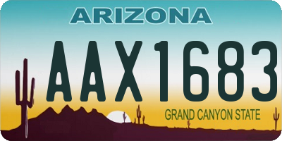 AZ license plate AAX1683