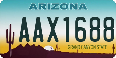 AZ license plate AAX1688