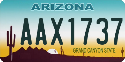 AZ license plate AAX1737