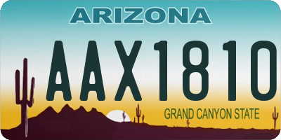 AZ license plate AAX1810