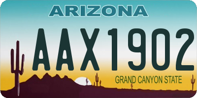 AZ license plate AAX1902