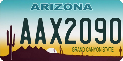AZ license plate AAX2090