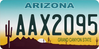 AZ license plate AAX2095