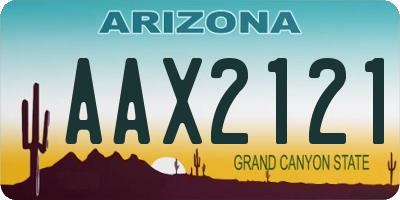AZ license plate AAX2121