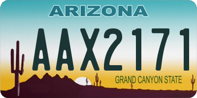 AZ license plate AAX2171