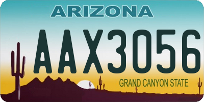 AZ license plate AAX3056