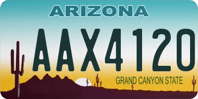 AZ license plate AAX4120