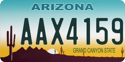 AZ license plate AAX4159