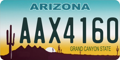 AZ license plate AAX4160