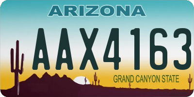 AZ license plate AAX4163