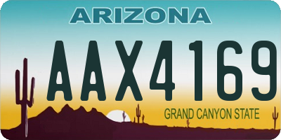 AZ license plate AAX4169