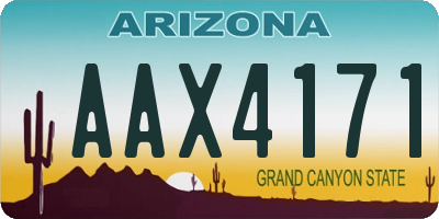 AZ license plate AAX4171