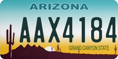 AZ license plate AAX4184