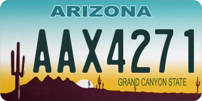 AZ license plate AAX4271