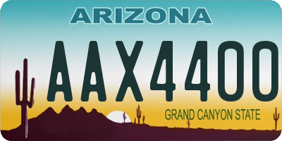 AZ license plate AAX4400