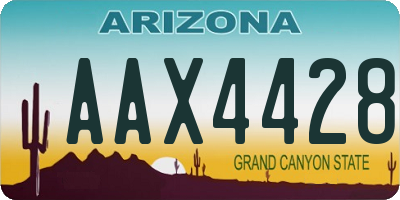 AZ license plate AAX4428