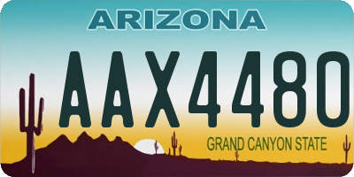 AZ license plate AAX4480