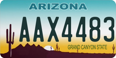 AZ license plate AAX4483