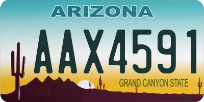 AZ license plate AAX4591