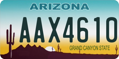 AZ license plate AAX4610