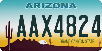 AZ license plate AAX4824
