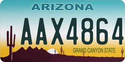 AZ license plate AAX4864