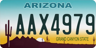 AZ license plate AAX4979