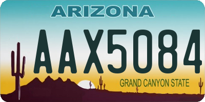 AZ license plate AAX5084