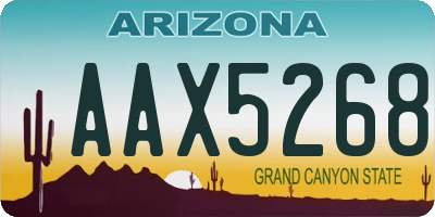 AZ license plate AAX5268