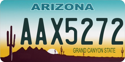 AZ license plate AAX5272