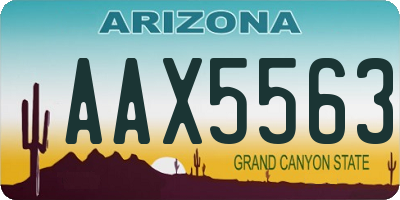 AZ license plate AAX5563
